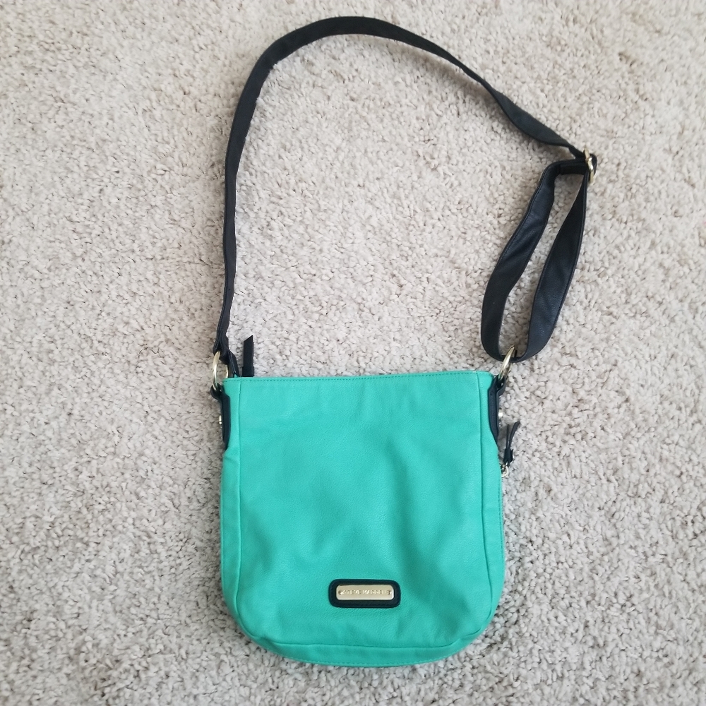Steve Madden Crossbody Bag Teal Green Black GUC